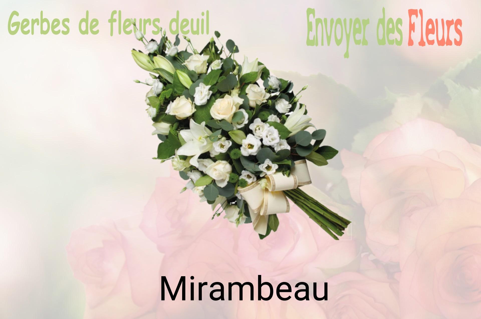 Gerbe de fleurs de deuil livrée à Mirambeau